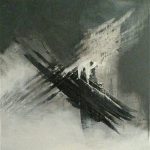 Kruis vingers - Acryl op doek - 50 x 50