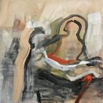 Pieta Beige - Acryl op doek - 20 x 20